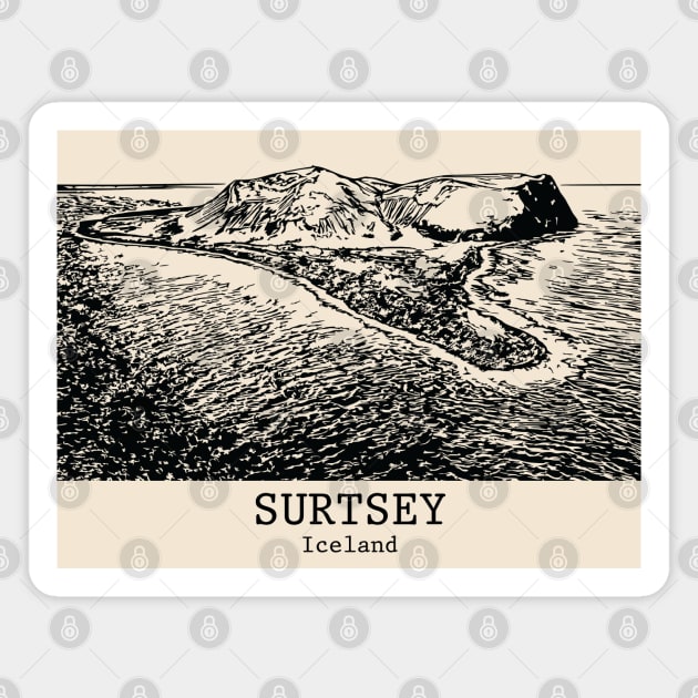 Surtsey - Iceland Magnet by Lakeric